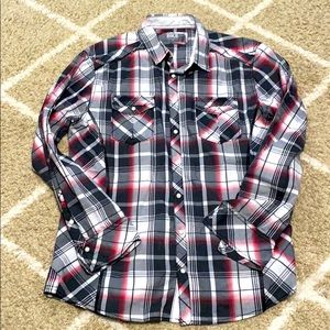 BKE pearl snap shirt XL standard fit